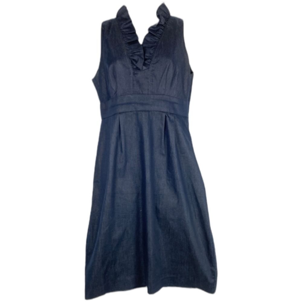 London Times Dark Blue Dress Size 4